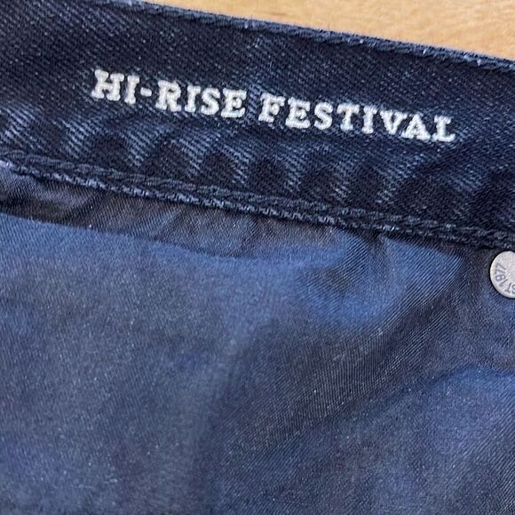 American Eagle Outfitters Womens High Rise Festival Denim Shorts Black Size‎ 8 - Picture 5 of 9